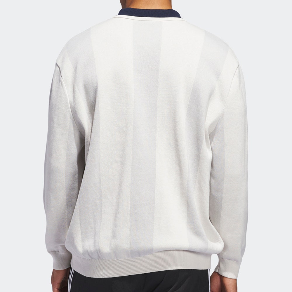 adidas Golf Shirt - Rolling Links LS Knit Polo - Chalk White AW24