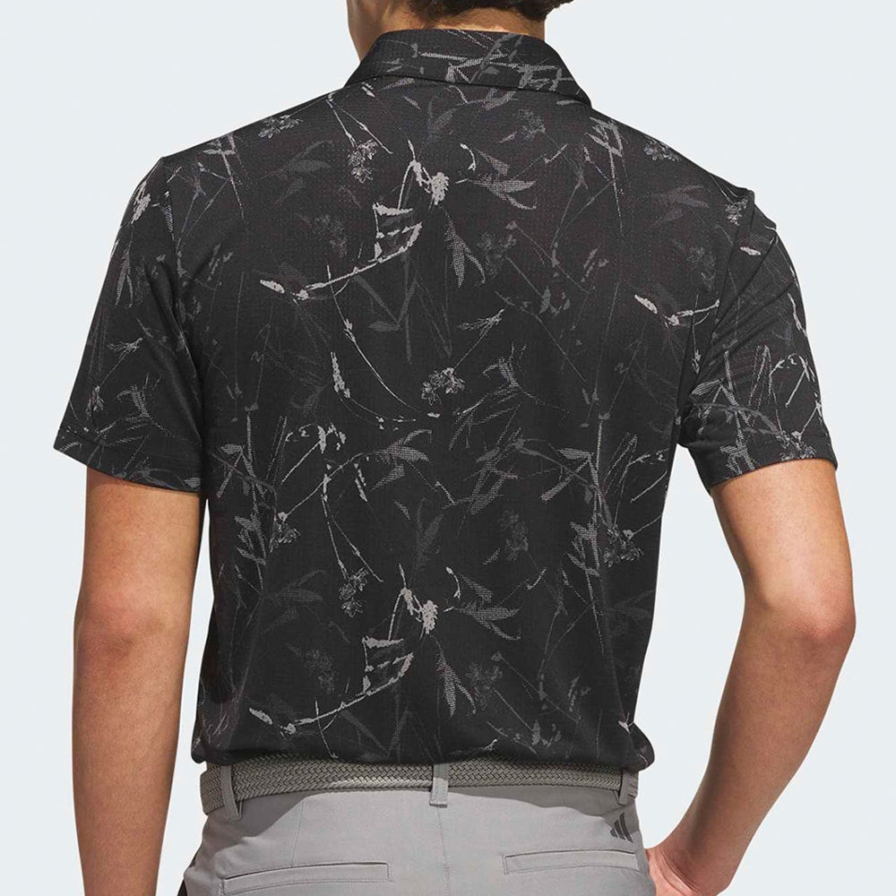 adidas Golf Shirt - U365 CC Mesh Floral Polo - Black AW26