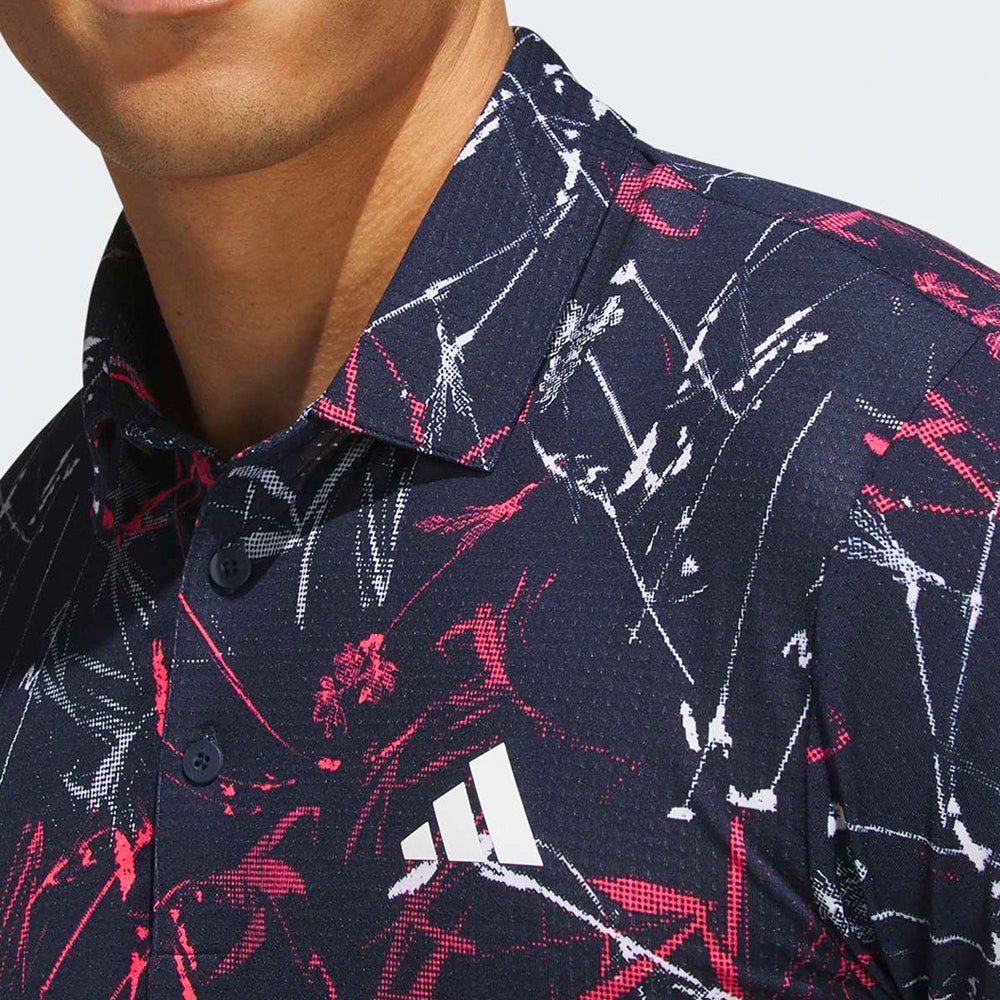 adidas Golf Shirt - U365 CC Mesh Floral Polo - Collegiate Navy AW26