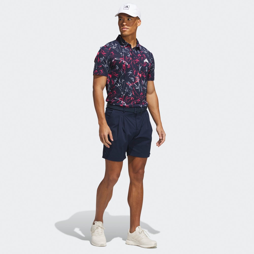 adidas Golf Shirt - U365 CC Mesh Floral Polo - Collegiate Navy AW26