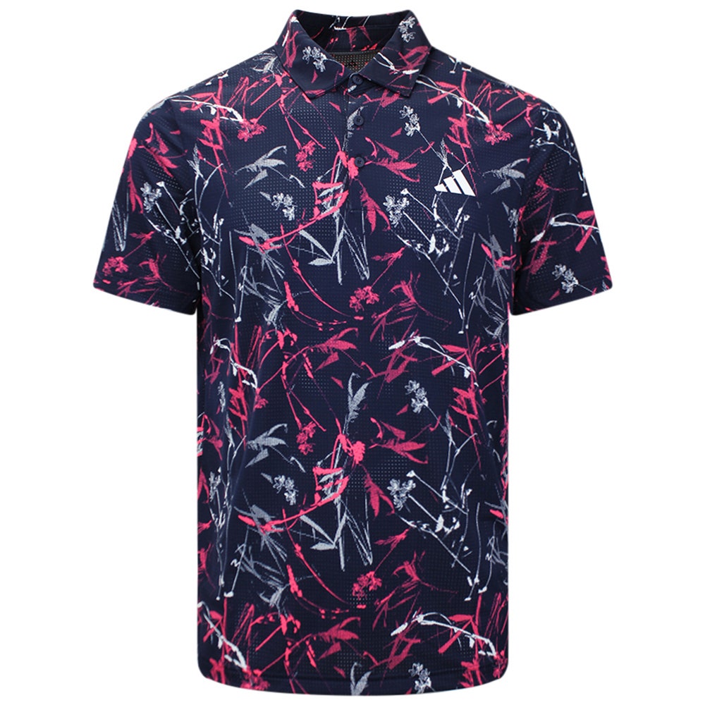 adidas Golf Shirt - U365 CC Mesh Floral Polo - Collegiate Navy AW26