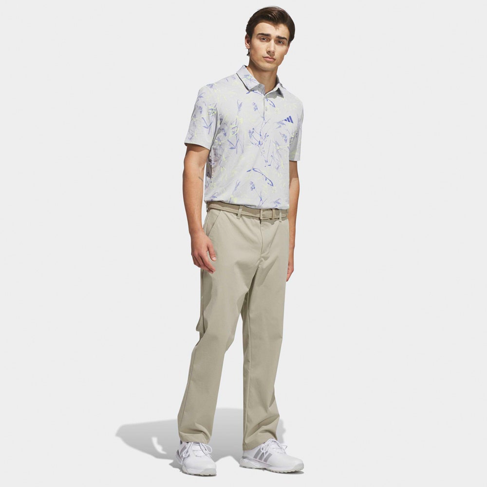 adidas Golf Shirt - U365 CC Mesh Floral Polo - Frozen Lemon AW26