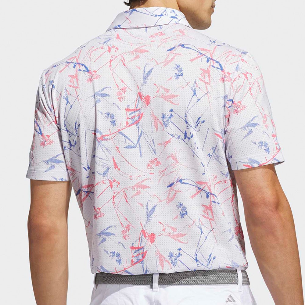 adidas Golf Shirt - U365 CC Mesh Floral Polo - Frozen Purple AW26