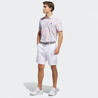adidas Golf Shirt - U365 CC Mesh Floral Polo - Frozen Purple AW26
