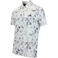 adidas Golf Shirt - U365 CC Mesh Floral Polo - White AW26
