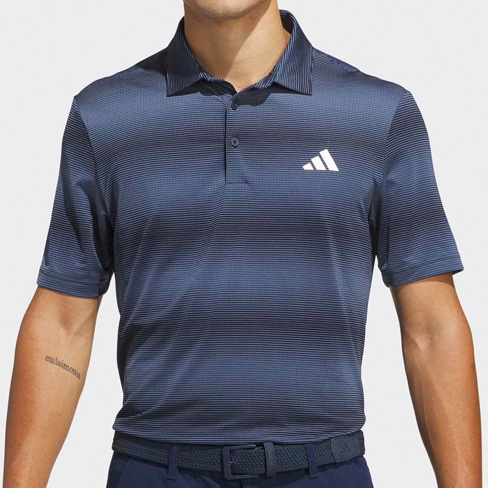 adidas Golf Shirt - U365 CC Mesh Stripe Polo - Collegiate Navy AW26