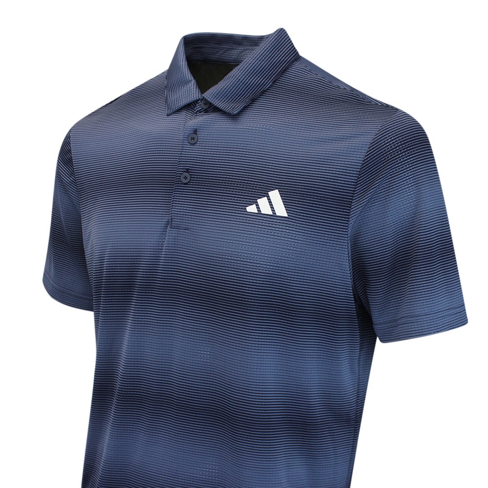 adidas Golf Shirt - U365 CC Mesh Stripe Polo - Collegiate Navy AW26