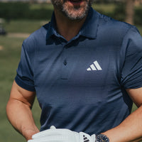 adidas Golf Shirt - U365 CC Mesh Stripe Polo - Collegiate Navy AW26