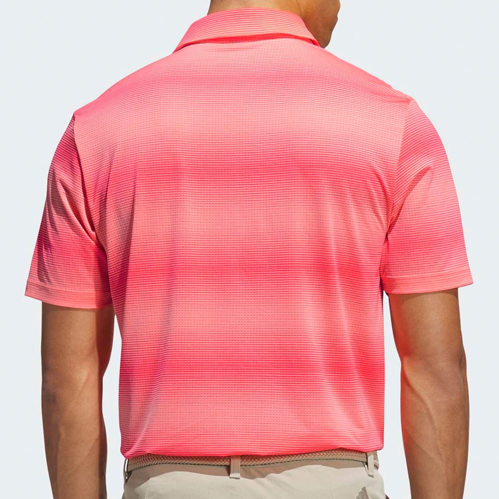 adidas Golf Shirt - U365 CC Mesh Stripe Polo - Frozen Turbo AW26