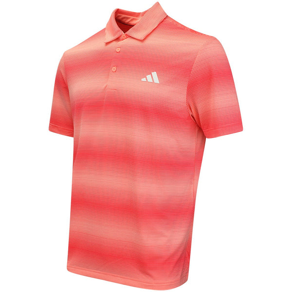 adidas Golf Shirt - U365 CC Mesh Stripe Polo - Frozen Turbo AW26