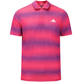adidas Golf Shirt - U365 CC Mesh Stripe Polo - Pure Turbo AW26