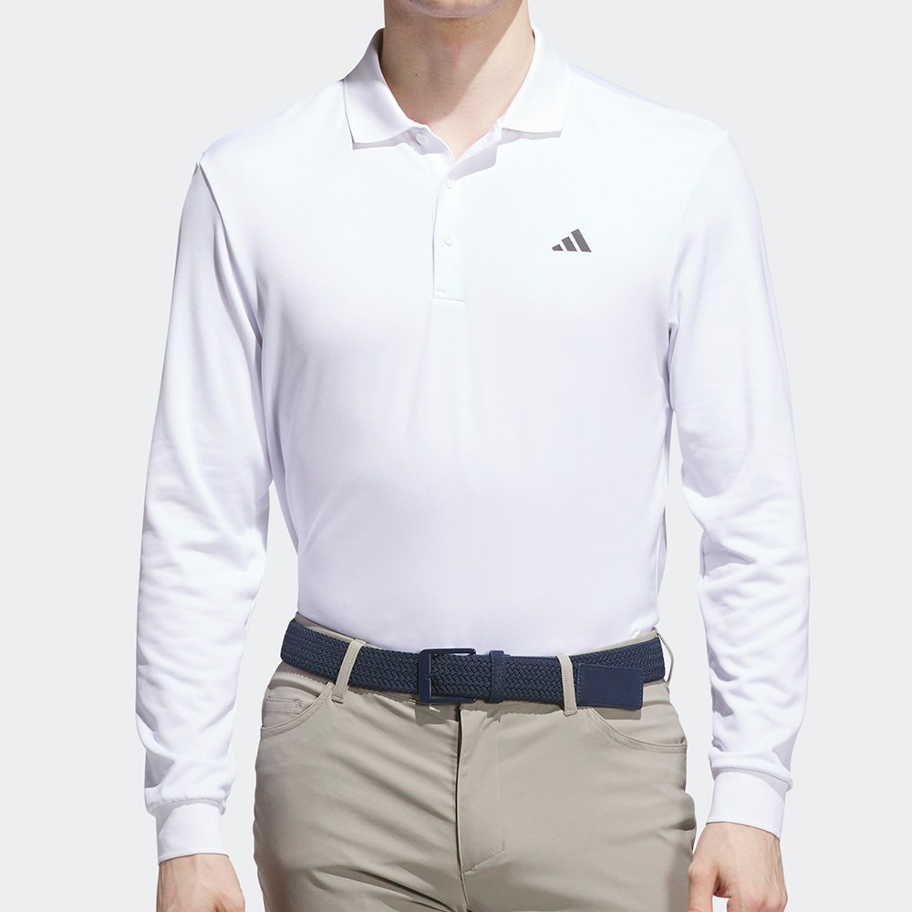 adidas Golf Shirt - U365 Cold.RDY Polo LS - White AW25