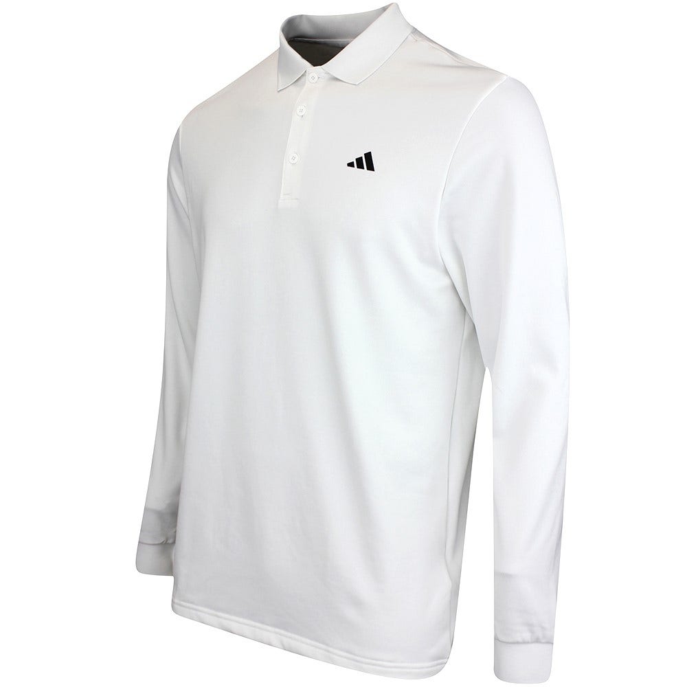 adidas Golf Shirt - U365 Cold.RDY Polo LS - White AW25