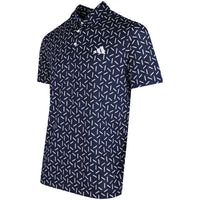 adidas Golf Shirt - U365 Mesh Print Polo - Col. Navy SS26