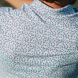 adidas Golf Shirt - U365+ Soft Print Polo - Crystal Sky SS26
