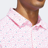 adidas Golf Shirt - U365+ Soft Print Polo - Lucid Pink SS26