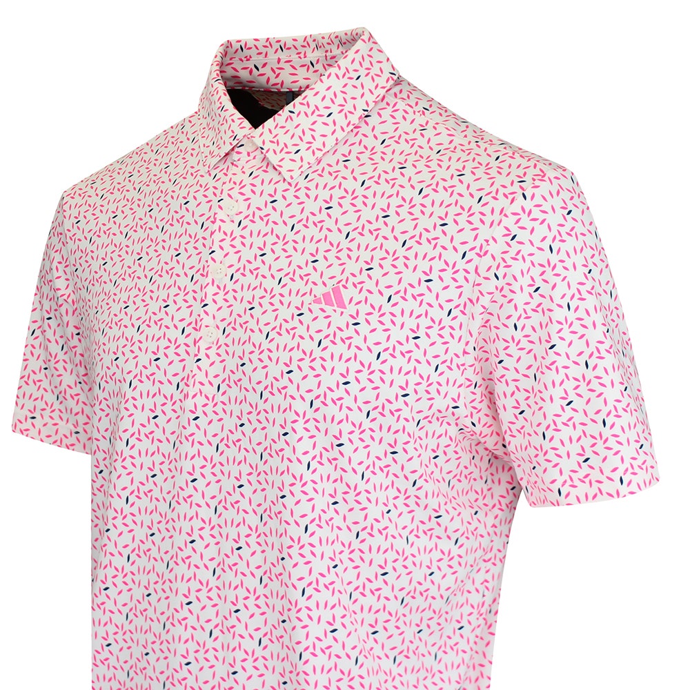 adidas Golf Shirt - U365+ Soft Print Polo - Lucid Pink SS26