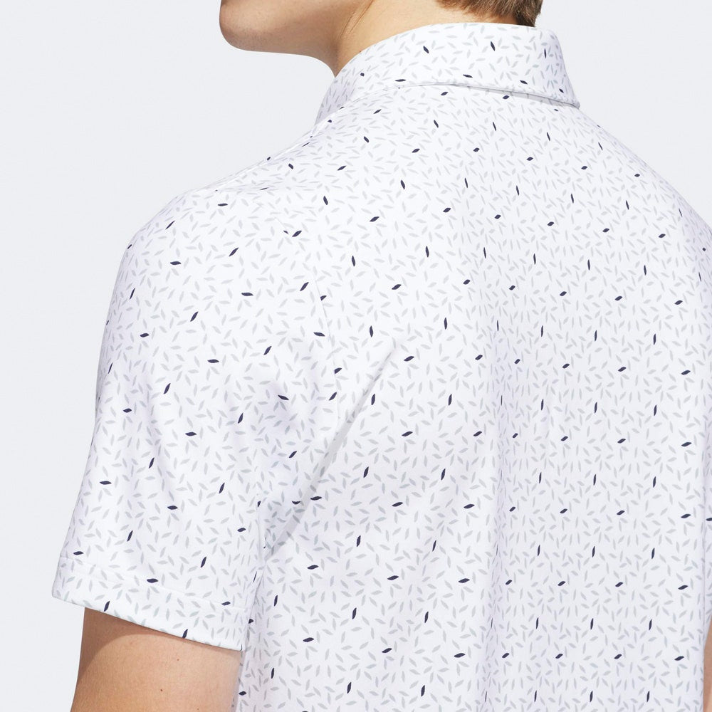 adidas Golf Shirt - U365+ Soft Print Polo - White SS26