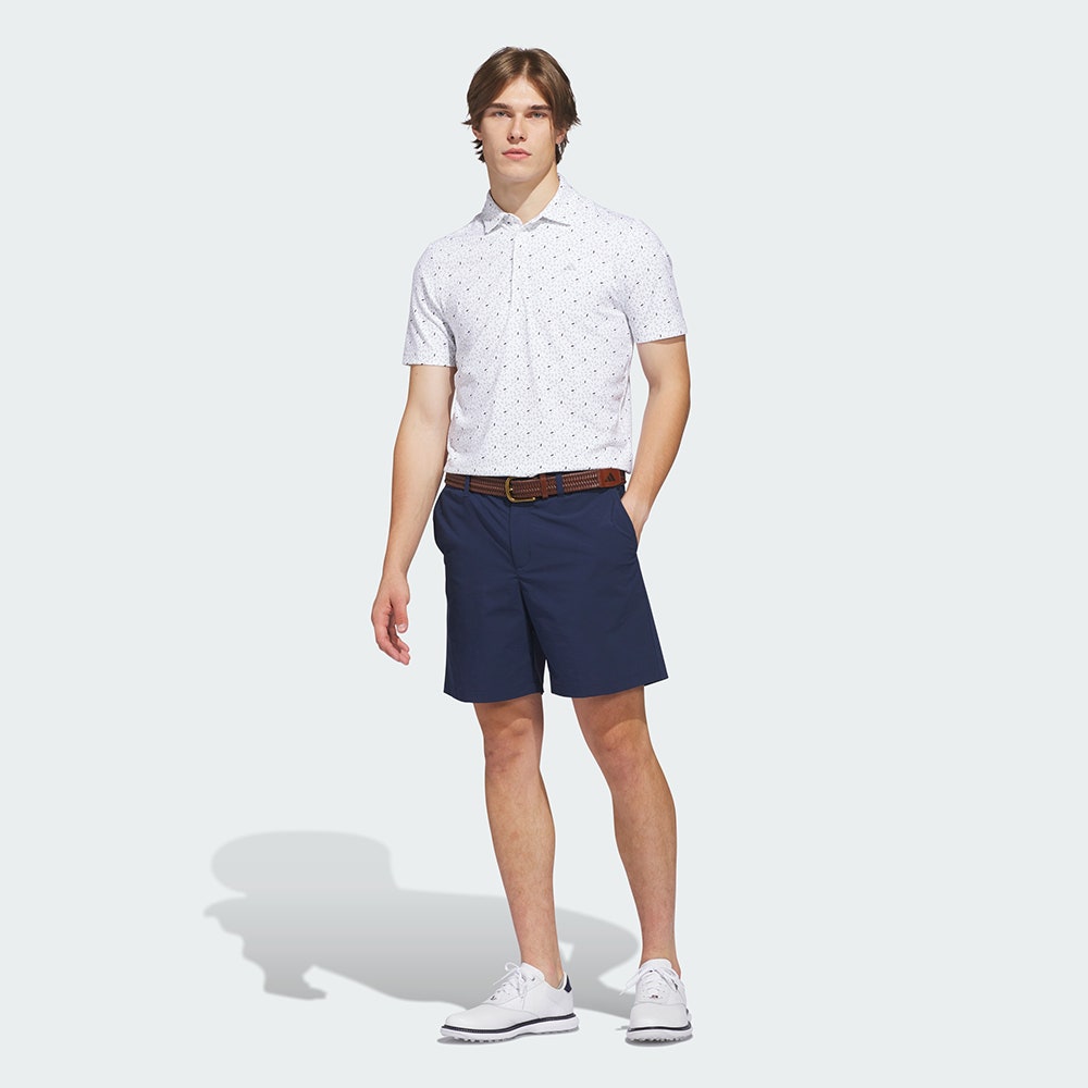 adidas Golf Shirt - U365+ Soft Print Polo - White SS26