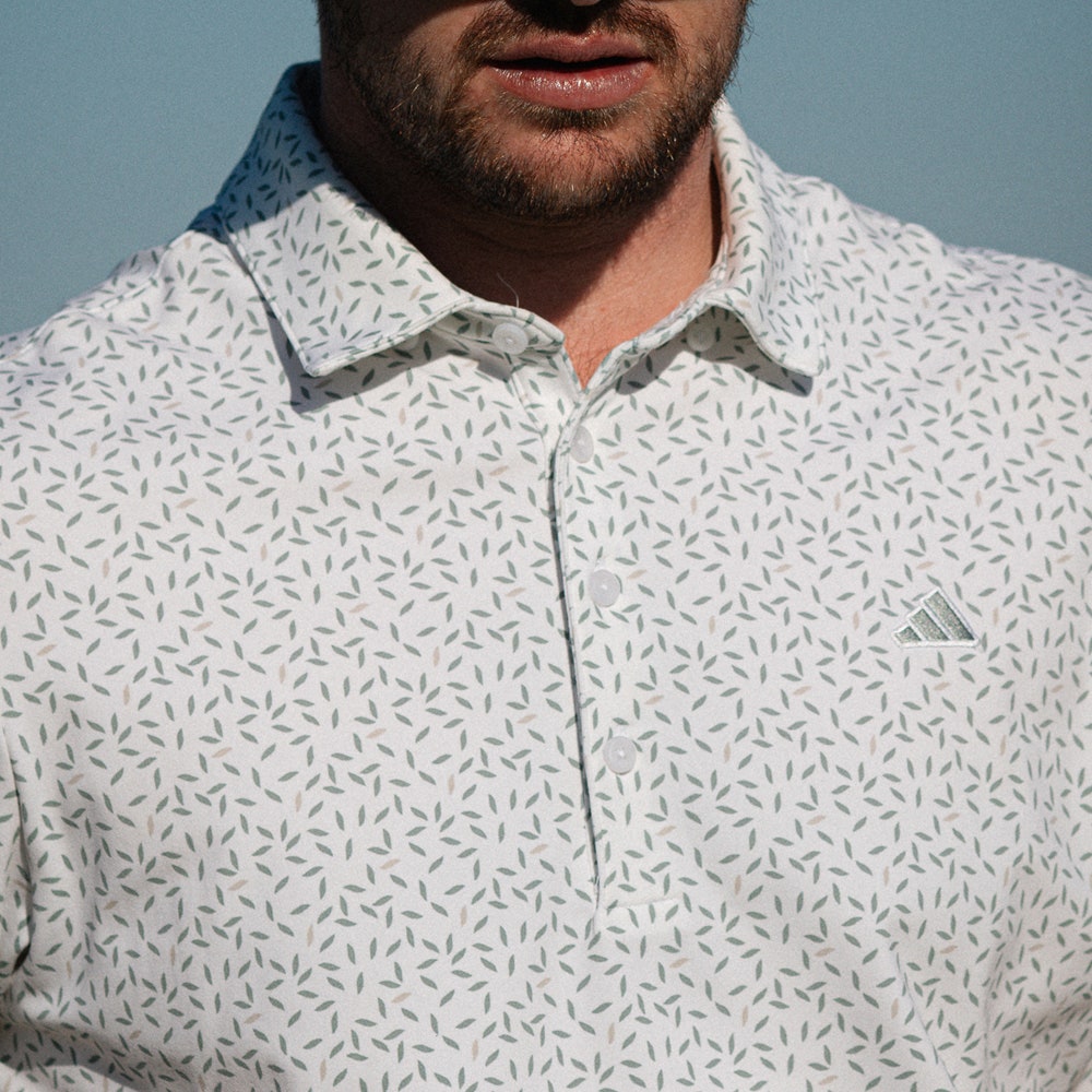 adidas Golf Shirt - U365+ Soft Print Polo - White SS26