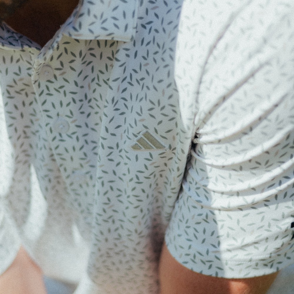 adidas Golf Shirt - U365+ Soft Print Polo - White SS26