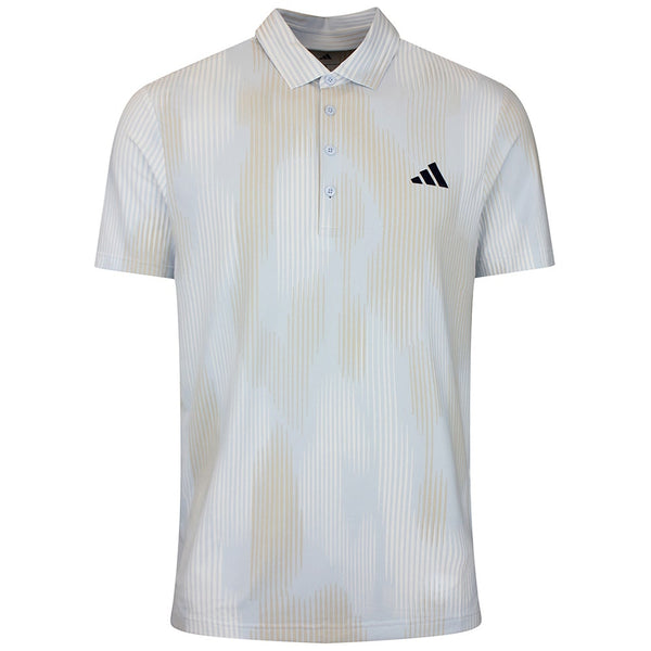 adidas Golf Shirt - U365 Tour Print Polo - Crystal Sky SS26