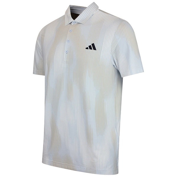 adidas Golf Shirt - U365 Tour Print Polo - Crystal Sky SS26