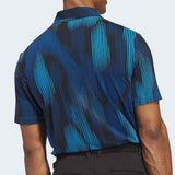 adidas Golf Shirt - U365 Tour Print Polo - Lucid Ray Blue SS26