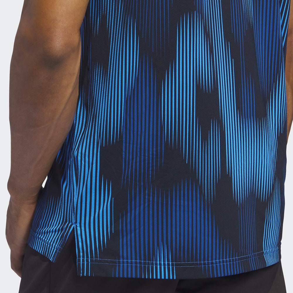 adidas Golf Shirt - U365 Tour Print Polo - Lucid Ray Blue SS26
