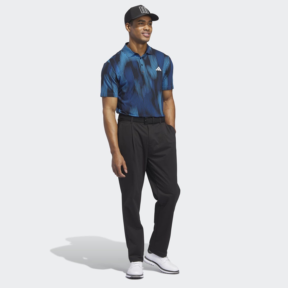 adidas Golf Shirt - U365 Tour Print Polo - Lucid Ray Blue SS26