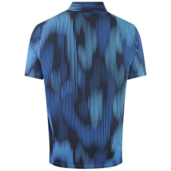 adidas Golf Shirt - U365 Tour Print Polo - Lucid Ray Blue SS26