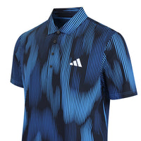 adidas Golf Shirt - U365 Tour Print Polo - Lucid Ray Blue SS26
