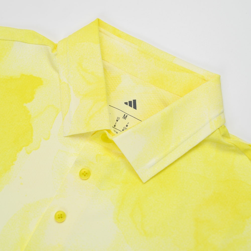 adidas Golf Shirt - U365 Tour Printed Polo - Pure Sulphur SS25