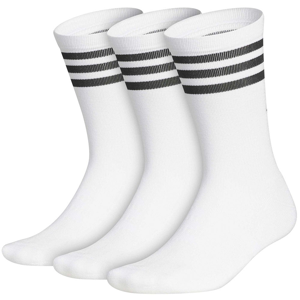adidas Golf Socks - Crew Length - 3 Pack White AW26