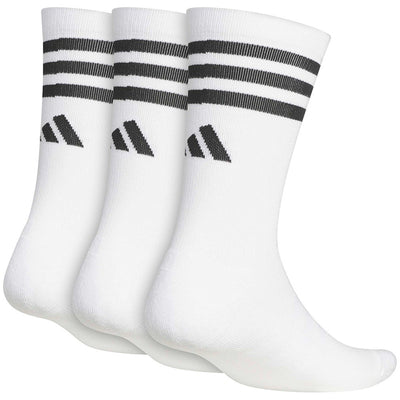 adidas Golf Socks - Crew Length - 3 Pack White AW26