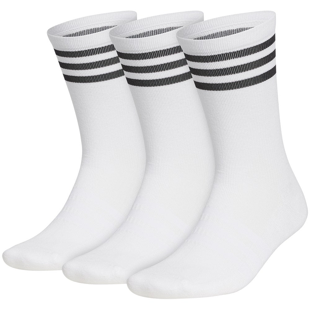 adidas Golf Socks - Three Pack Crew - White AW25