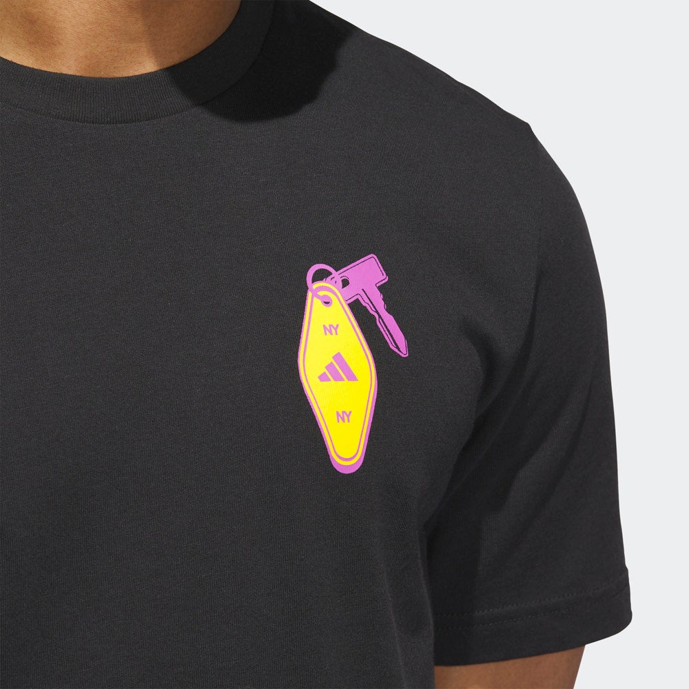 adidas Golf T-Shirt - Chip In NYC Graphic Tee - Black AW25