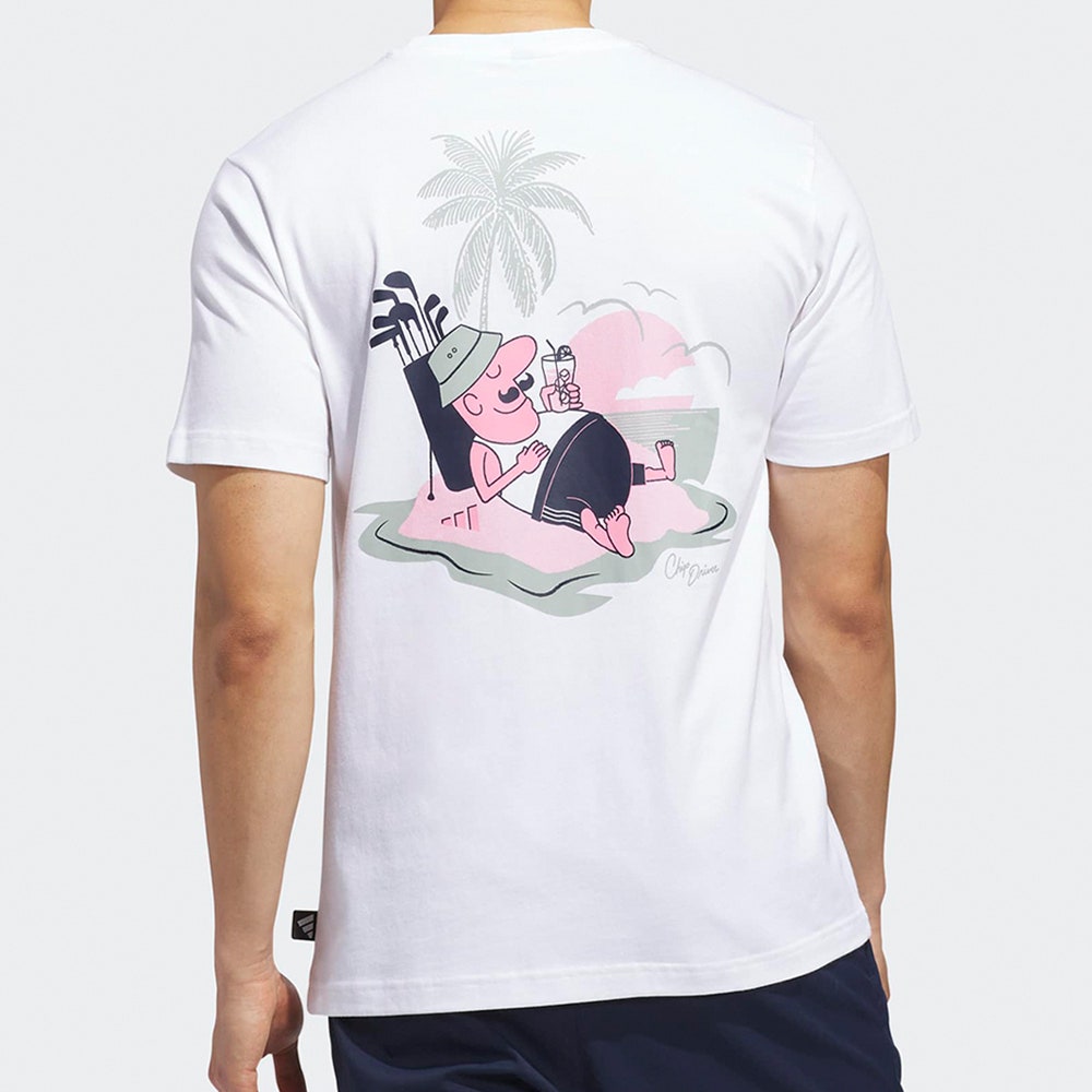 adidas Golf T-Shirt - Chip In Paradise Tee - White SS26