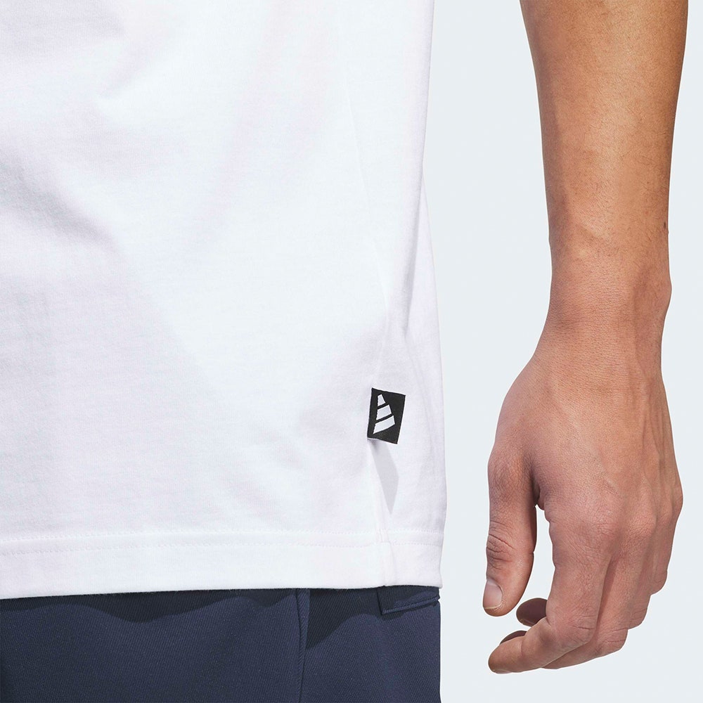 adidas Golf T-Shirt - Elevated Chip Graphic Tee - White AW26