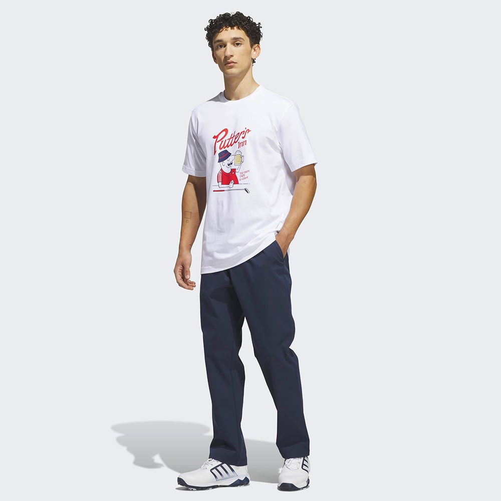 adidas Golf T-Shirt - Elevated Chip Graphic Tee - White AW26