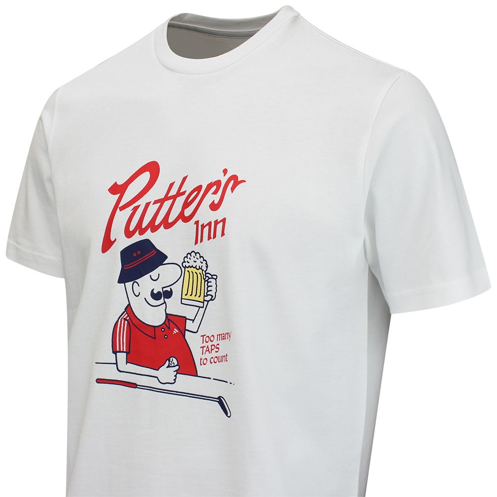 adidas Golf T-Shirt - Elevated Chip Graphic Tee - White AW26