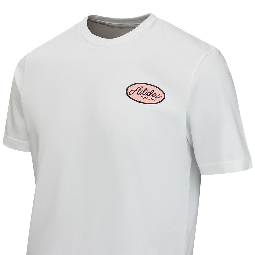 adidas Golf T-Shirt - Golf Dept Graphic Tee - White AW26