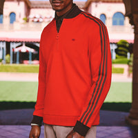 adidas Golf Originals - 3 Stripe QZ Pullover - Better Scarlet AW25