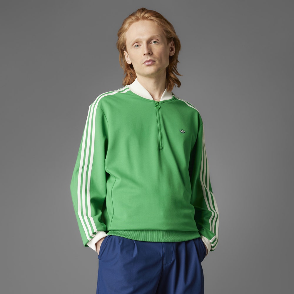 adidas Golf Originals - 3 Stripe QZ Pullover - Collegiate Green SS25