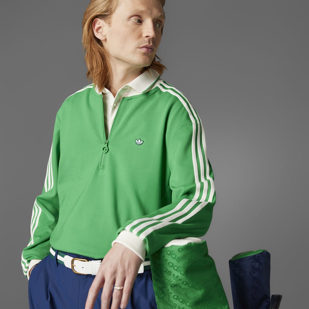 adidas Golf Originals - 3 Stripe QZ Pullover - Collegiate Green SS25