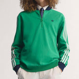 adidas Golf Originals - 3 Stripe QZ Pullover - Court Green SS26