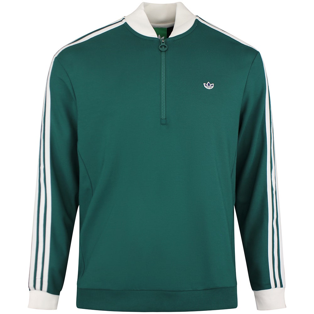 adidas Golf Originals - 3 Stripe QZ Pullover - Collegiate Green AW26