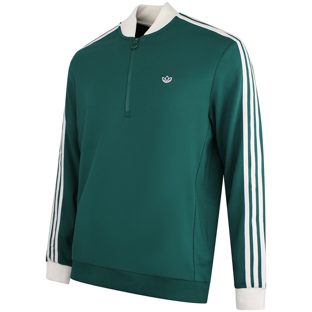 adidas Golf Originals - 3 Stripe QZ Pullover - Collegiate Green AW26