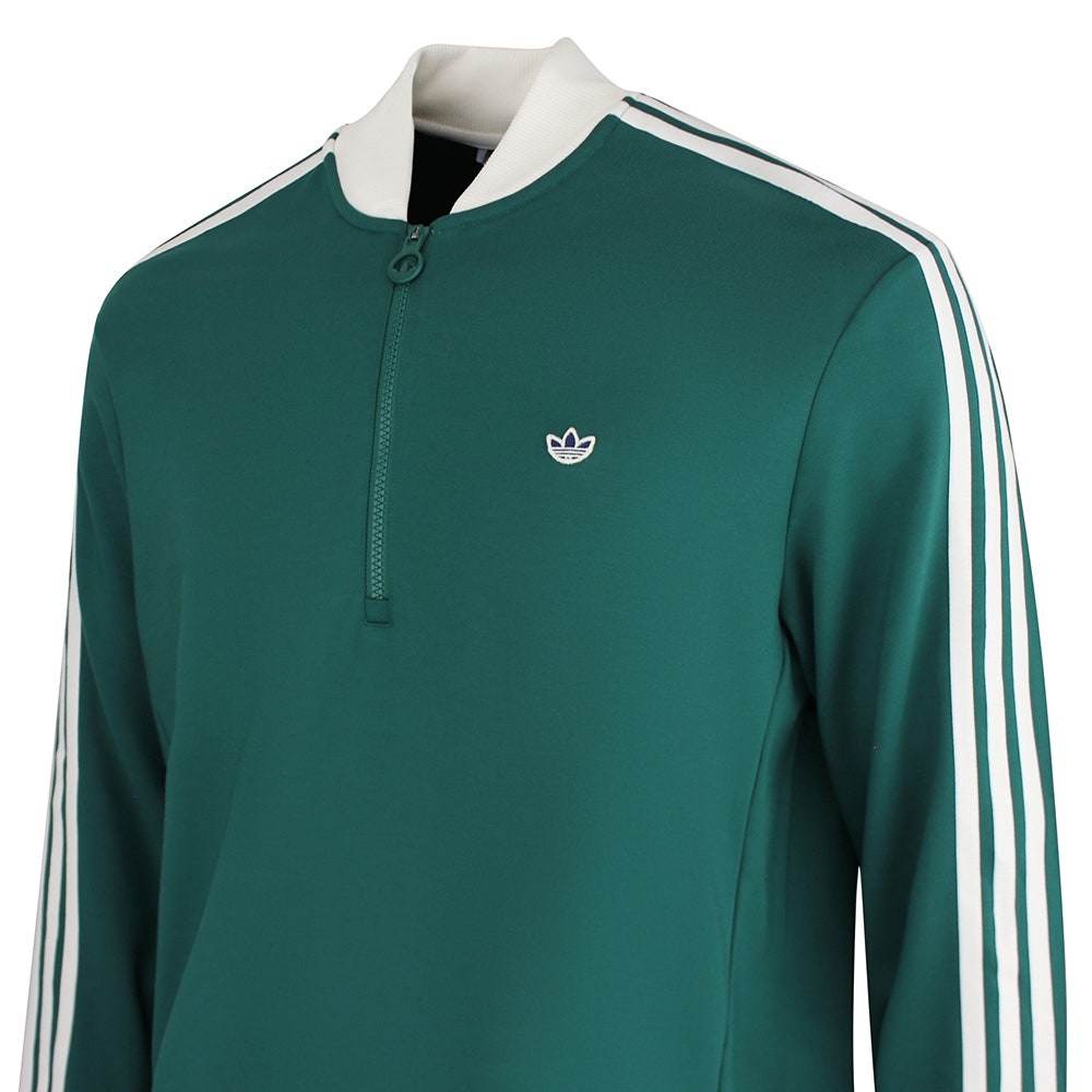 adidas Golf Originals - 3 Stripe QZ Pullover - Collegiate Green AW26