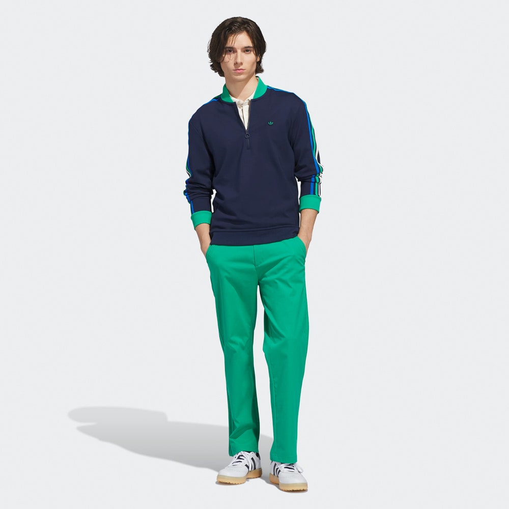 adidas Golf Originals - 3 Stripe QZ Pullover - N. Indigo - Green SS26